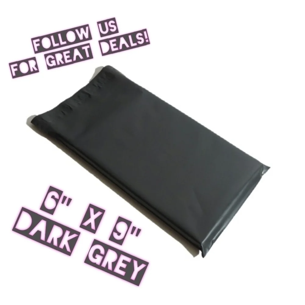 50 Poly Mailers 6x9 Dark Grey - Picture 1 of 4